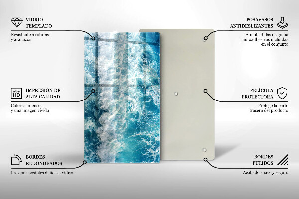 Glasskärbräda Vatten havsvågor
