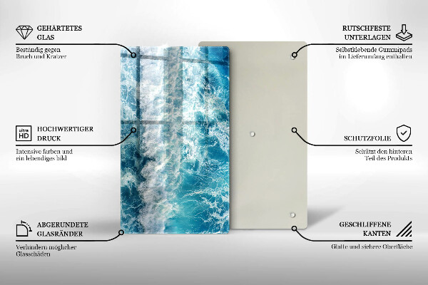 Glasskärbräda Vatten havsvågor