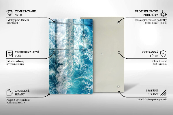 Glasskärbräda Vatten havsvågor