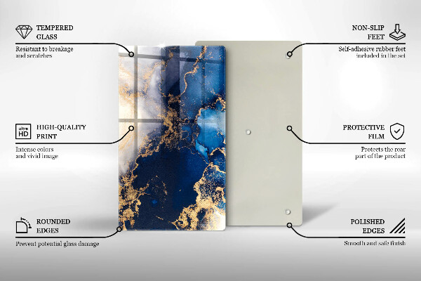 Glasskärbräda Elegant bakgrund och guld