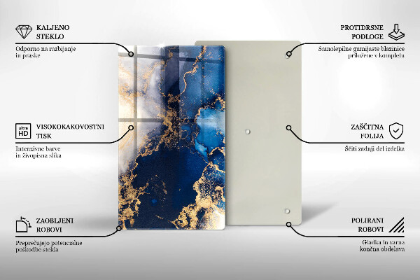 Glasskärbräda Elegant bakgrund och guld