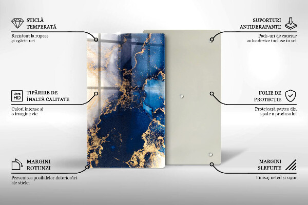 Glasskärbräda Elegant bakgrund och guld