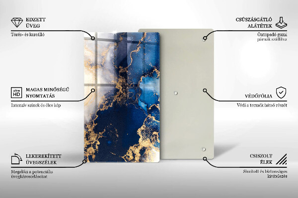 Glasskärbräda Elegant bakgrund och guld