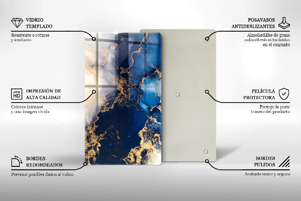 Glasskärbräda Elegant bakgrund och guld