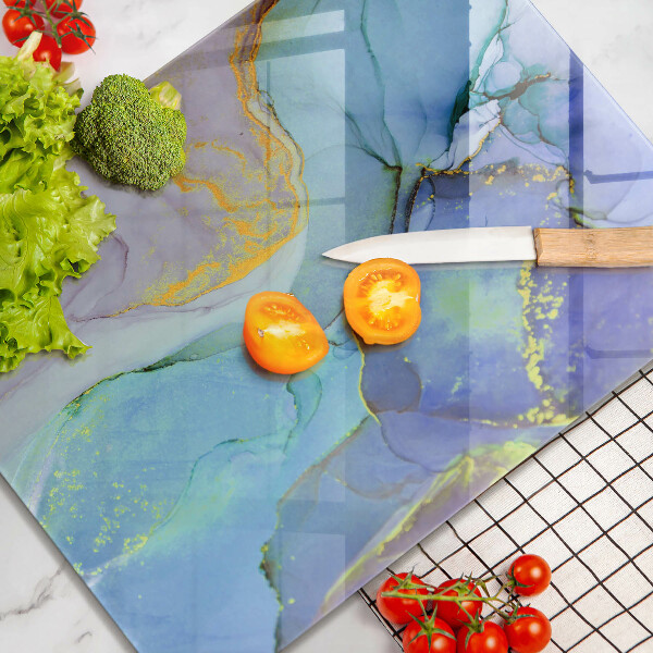 Glasskärbräda Sprucket stenguld