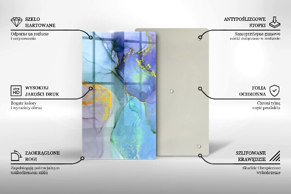 Glasskärbräda Sprucket stenguld