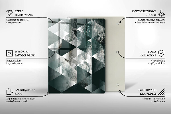 Glasskärbräda Sprucket stenguld