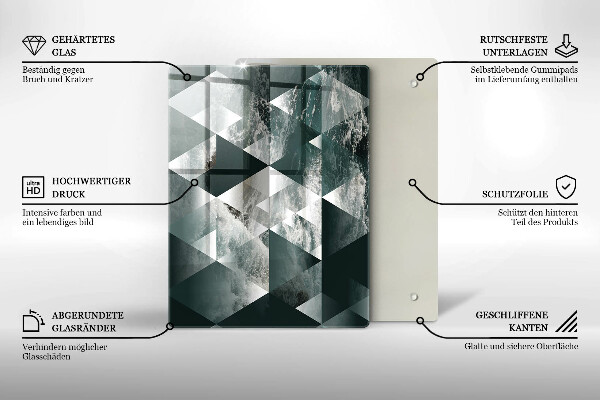 Glasskärbräda Sprucket stenguld