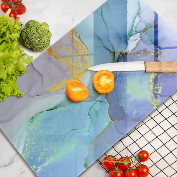 Glasskärbräda Sprucket stenguld