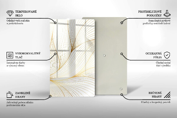 Glasskärbräda Modernt linjemönster