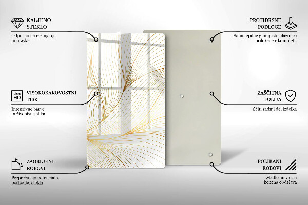 Glasskärbräda Modernt linjemönster