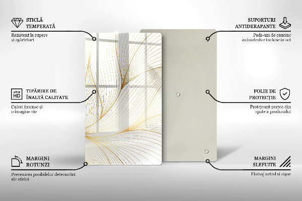 Glasskärbräda Modernt linjemönster