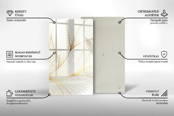 Glasskärbräda Modernt linjemönster