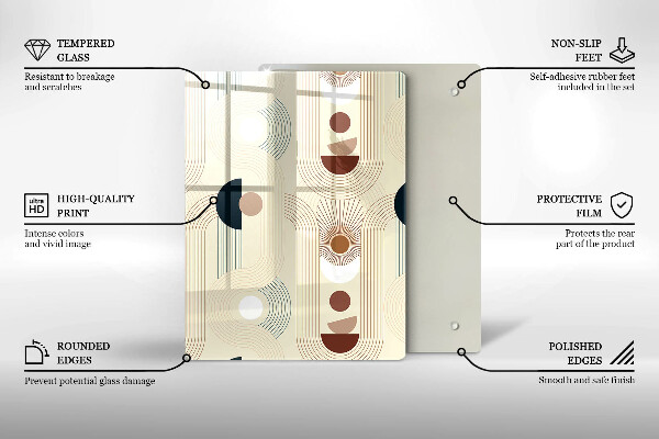 Glasskärbräda Modernt linjemönster