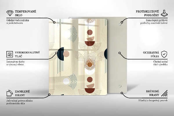 Glasskärbräda Modernt linjemönster