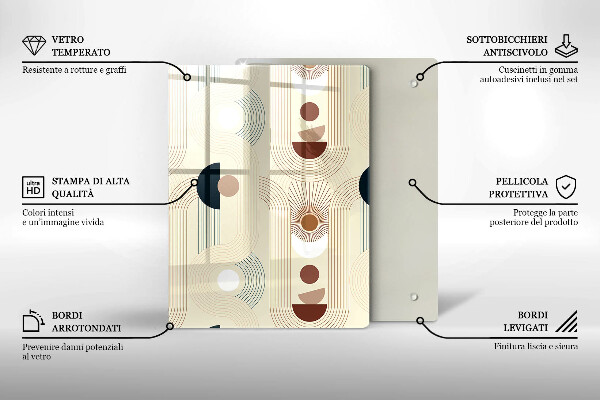 Glasskärbräda Modernt linjemönster