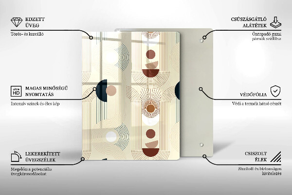 Glasskärbräda Modernt linjemönster