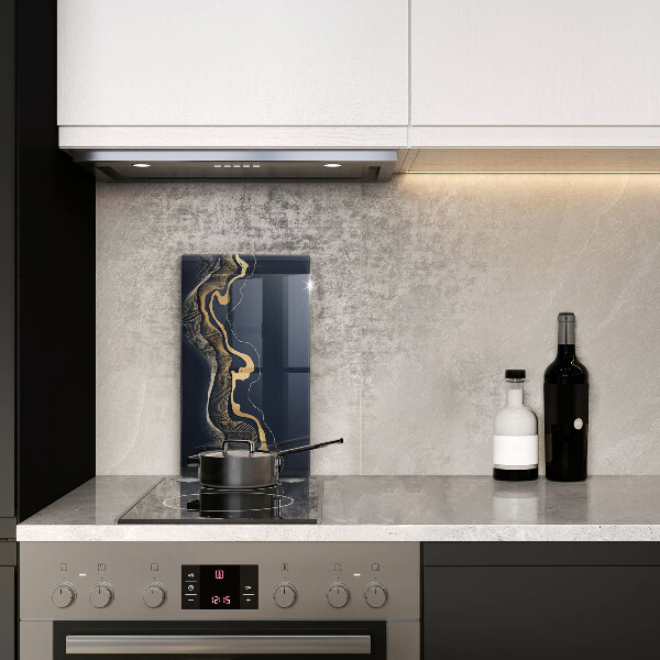 Glasskärbräda Abstrakta gyllene linjer