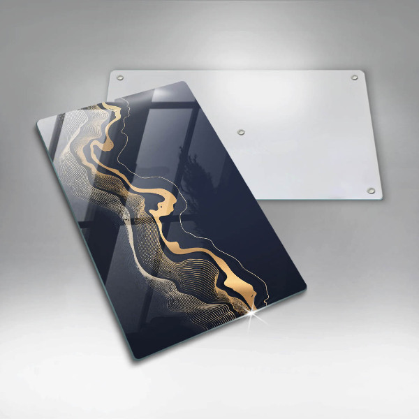 Glasskärbräda Abstrakta gyllene linjer