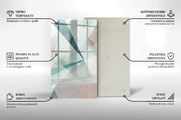 Glasskärbräda Skarp abstraktion