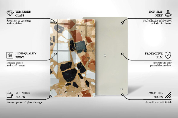 Glasskärbräda Dekorativ stenplatta