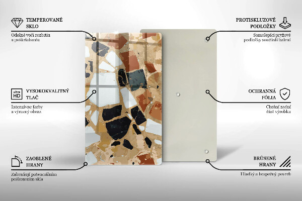 Glasskärbräda Dekorativ stenplatta