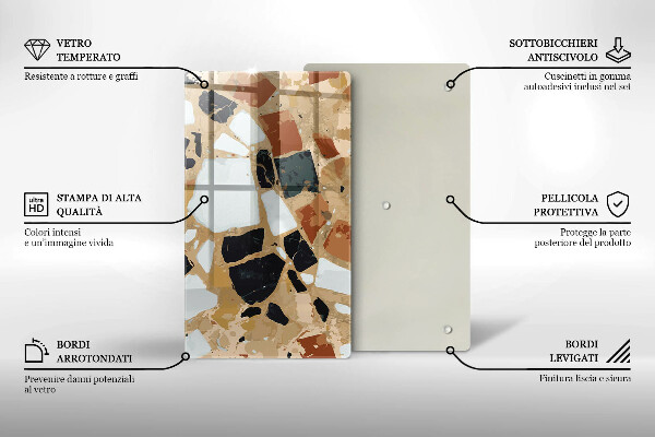 Glasskärbräda Dekorativ stenplatta