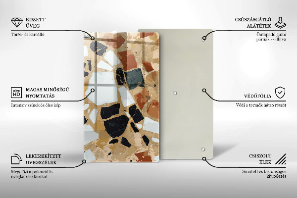 Glasskärbräda Dekorativ stenplatta