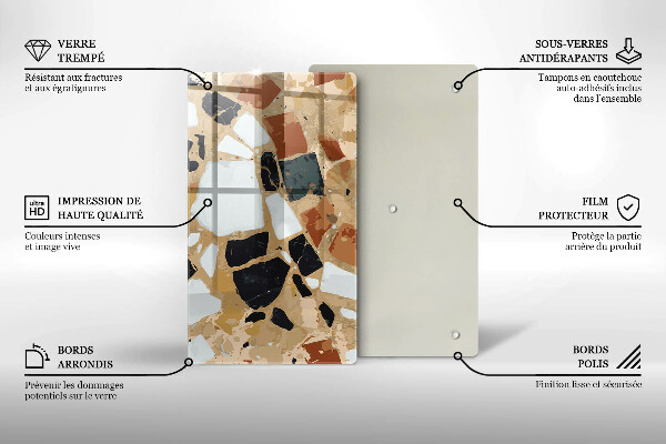 Glasskärbräda Dekorativ stenplatta