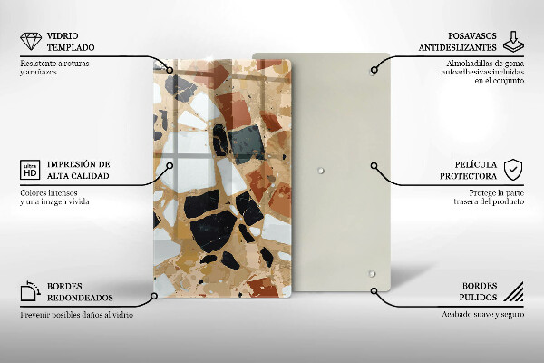 Glasskärbräda Dekorativ stenplatta