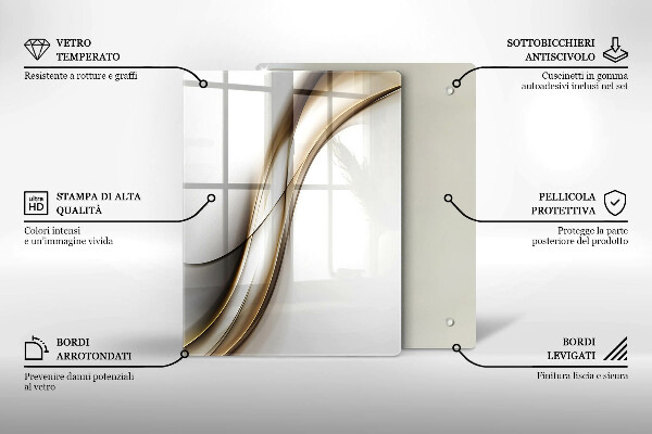 Glasskärbräda Boho pilmönster