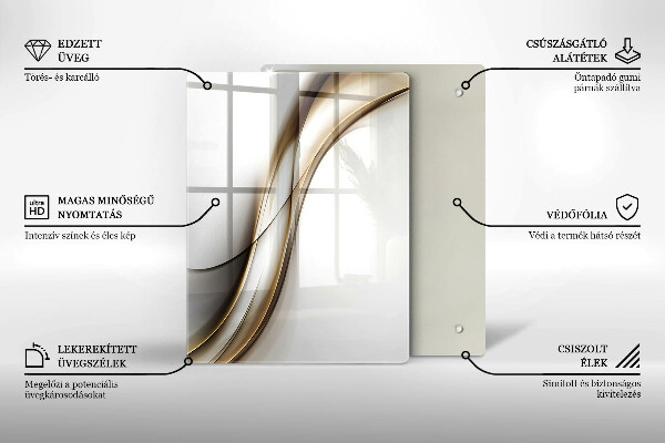 Glasskärbräda Boho pilmönster