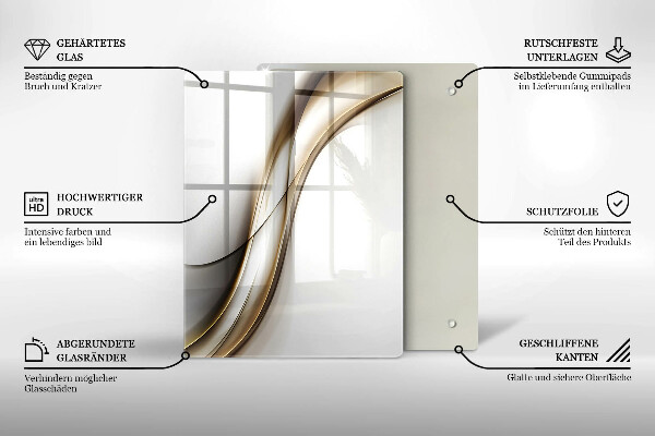 Glasskärbräda Boho pilmönster