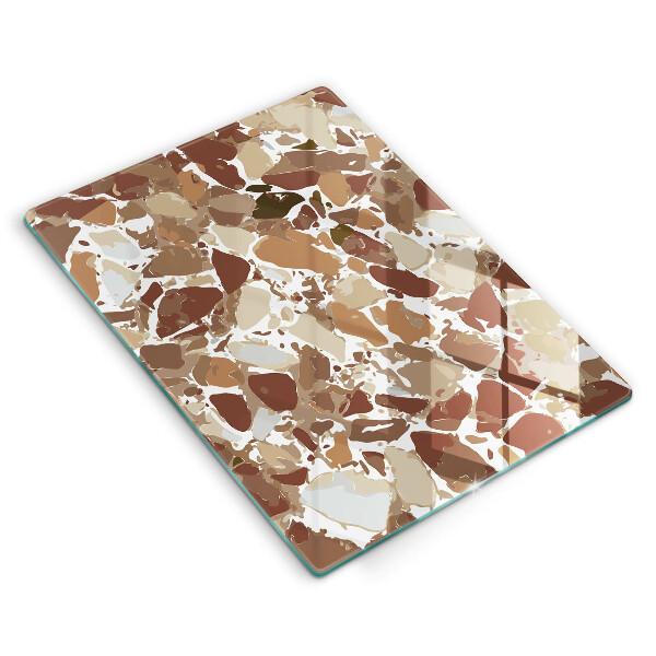 Glasskärbräda Sten dekorativa fläckar