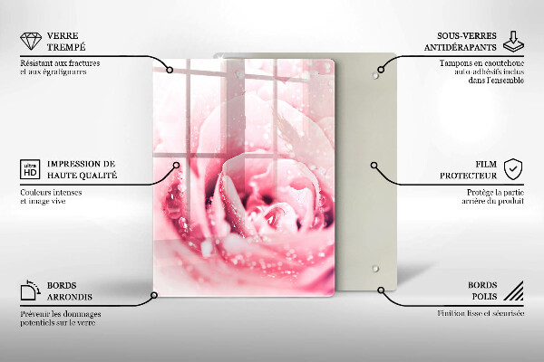 Glasskärbräda Sten dekorativa fläckar