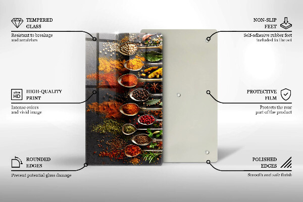 Glasskärbräda Kryddskedar