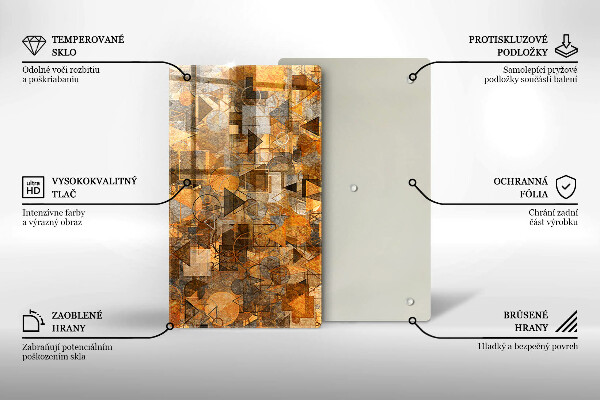 Glasskärbräda Geometriska former mönster