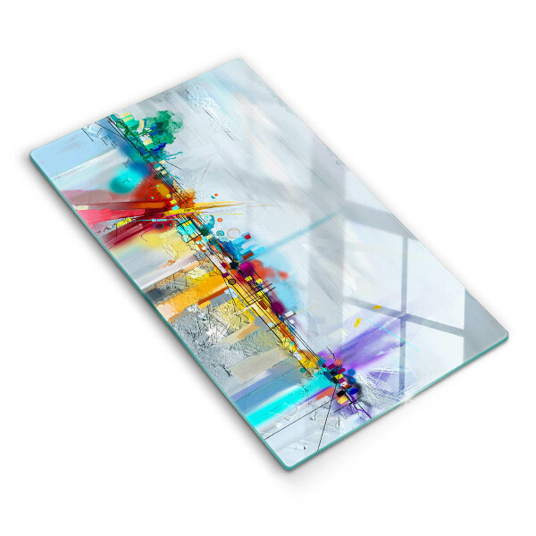 Glasskärbräda Målad abstraktion