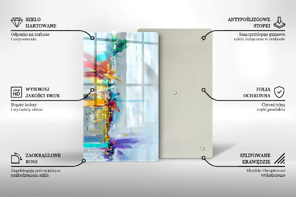 Glasskärbräda Målad abstraktion