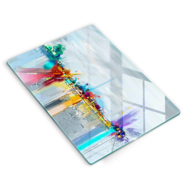 Glasskärbräda Målad abstraktion