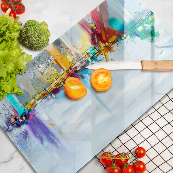 Glasskärbräda Målad abstraktion