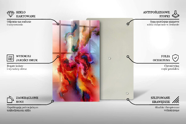 Glasskärbräda Rökig abstraktion