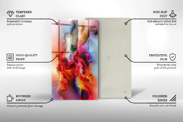 Glasskärbräda Rökig abstraktion