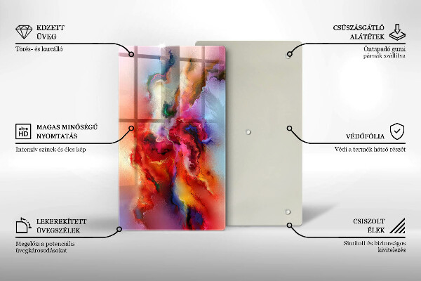 Glasskärbräda Rökig abstraktion