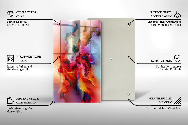 Glasskärbräda Rökig abstraktion