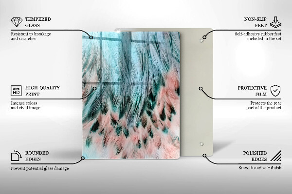 Glasskärbräda Rökig abstraktion