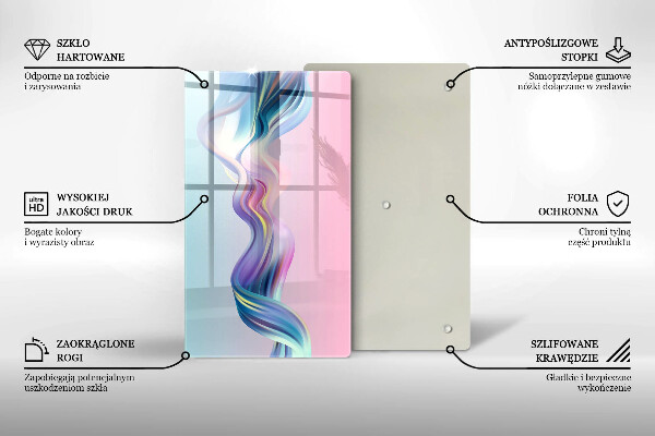 Glasskärbräda Pastell abstraktion