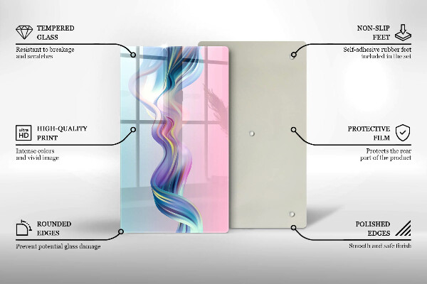 Glasskärbräda Pastell abstraktion