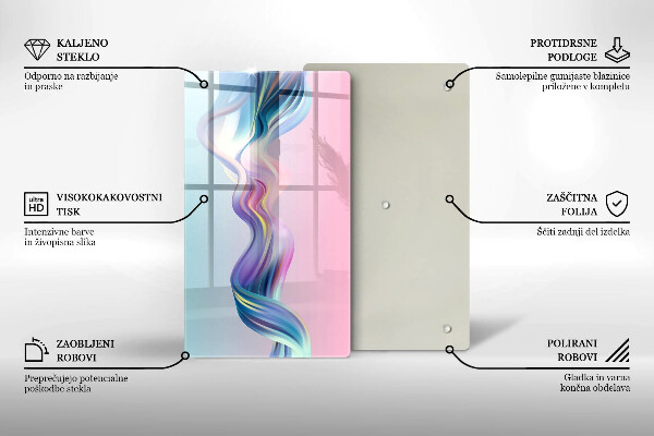 Glasskärbräda Pastell abstraktion