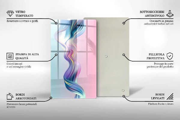 Glasskärbräda Pastell abstraktion